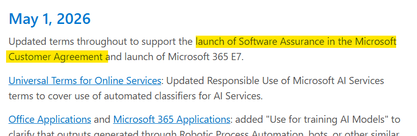 SA not available in the MCA through CSP